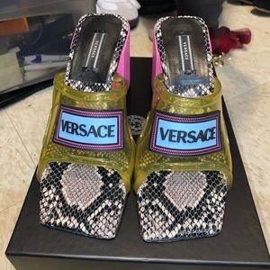 Versace snakeskin sandal